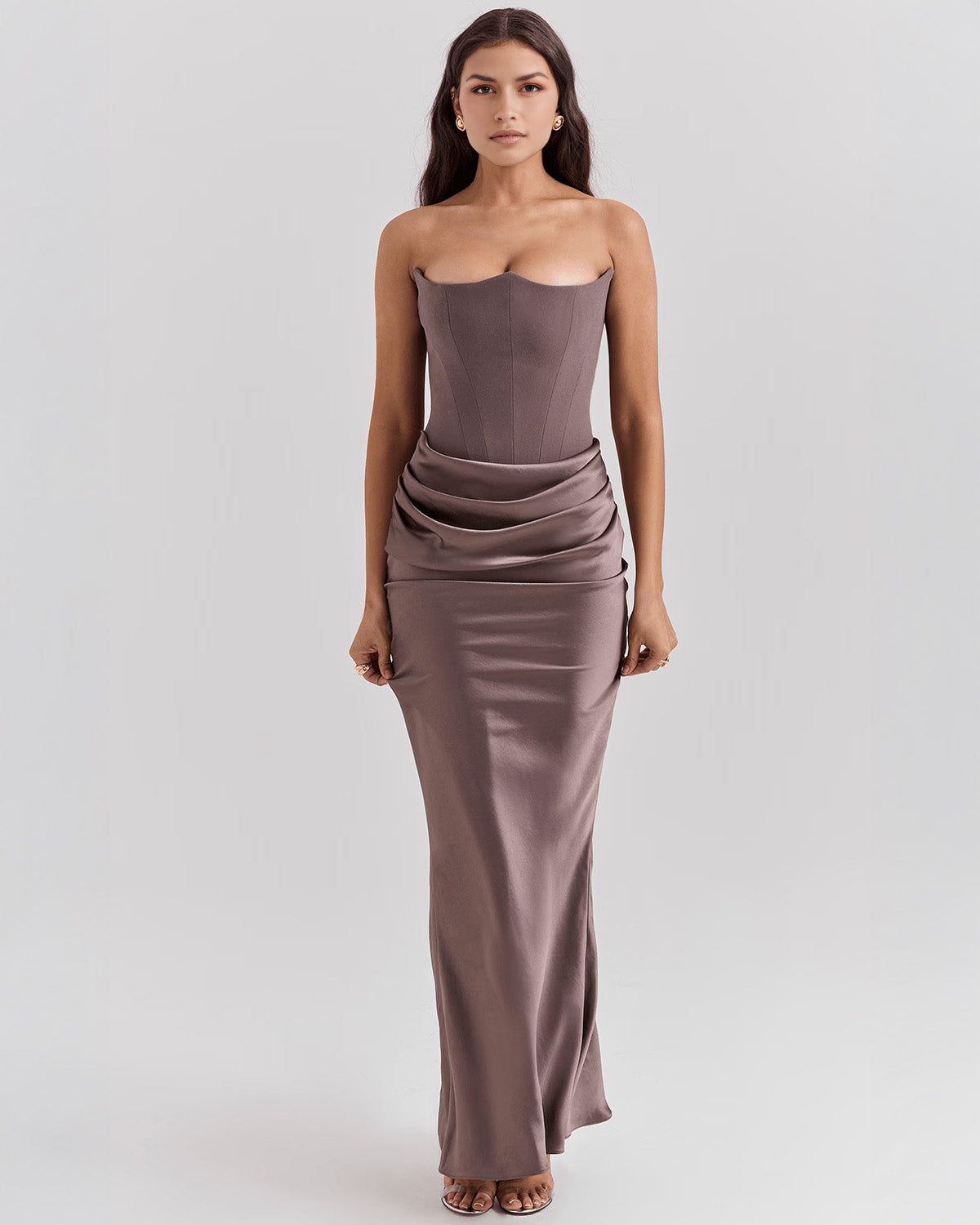 Rhea™ | Satin Maxi Dress