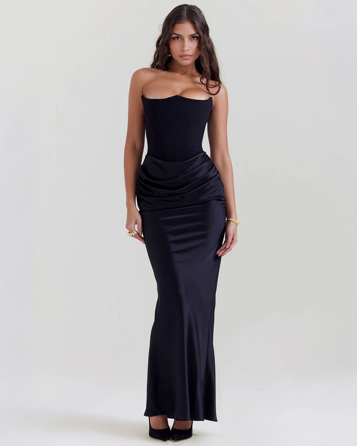 Rhea™ | Satin Maxi Dress