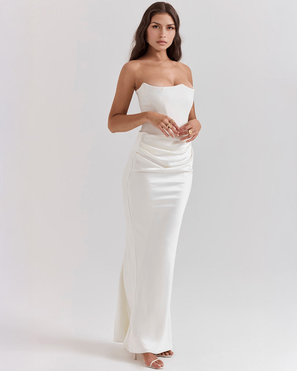 Rhea™ | Satin Maxi Dress
