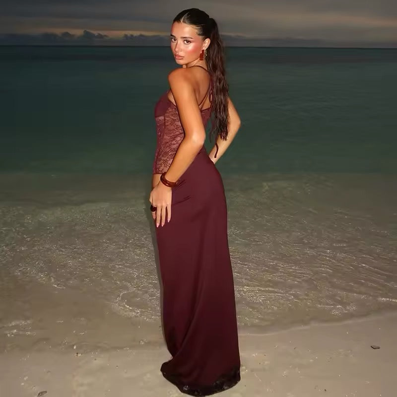 Solivana™ | Playful Lace Maxi Dress
