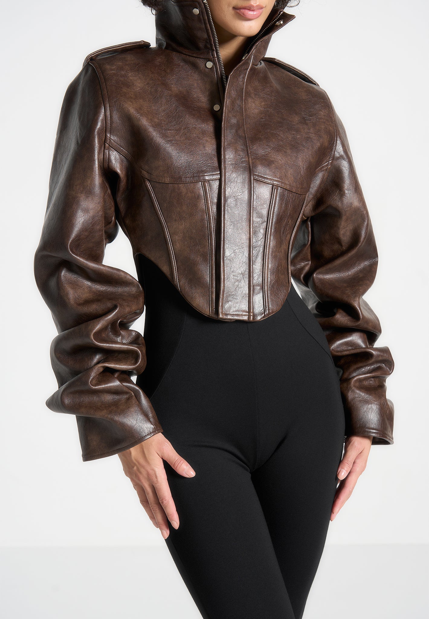 Isola™ | Vegan Leather Corset Jacket