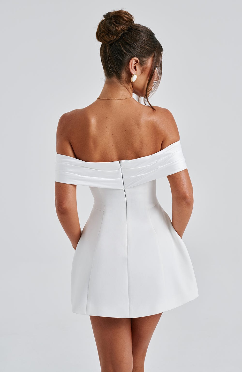 Anwen™ | Contrast Bardot Mini Dress