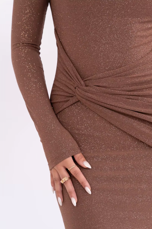 Marcella™ | Glitter One-Shoulder Maxi Dress