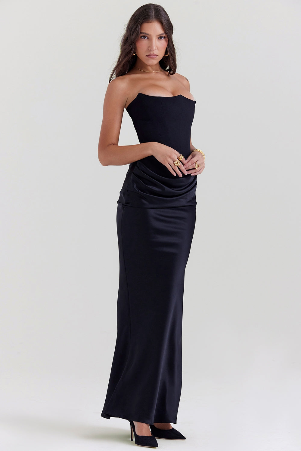 Rhea™ | Satin Maxi Dress
