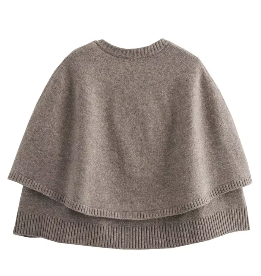 Arielle™ | Wool Blend Cape Cardigan