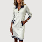 MARIETTA – CASUAL ZIP-NECK DRESS