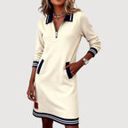MARIETTA – CASUAL ZIP-NECK DRESS