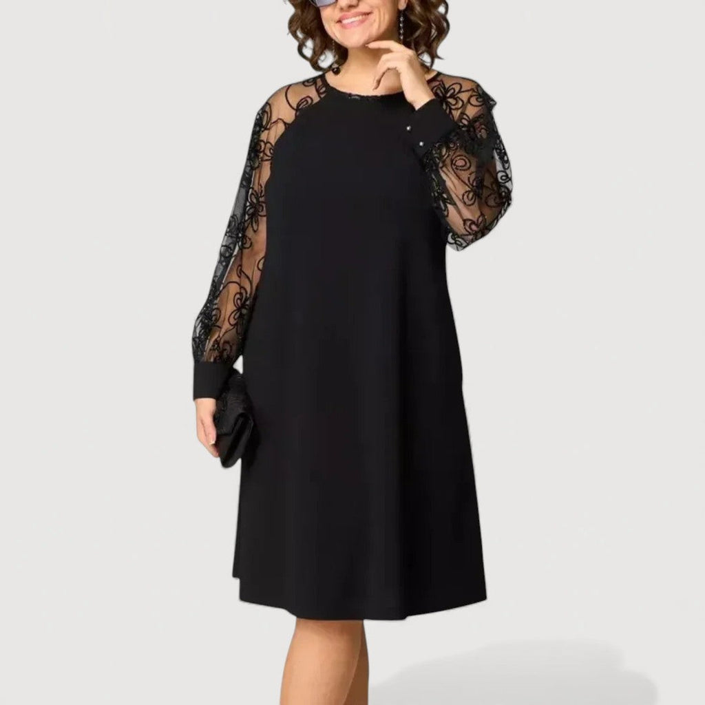 EVELYN – CLASSIC LACE SLEEVE DRESS