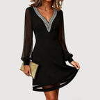 VALENNA – CHIC V-NECK DRESS