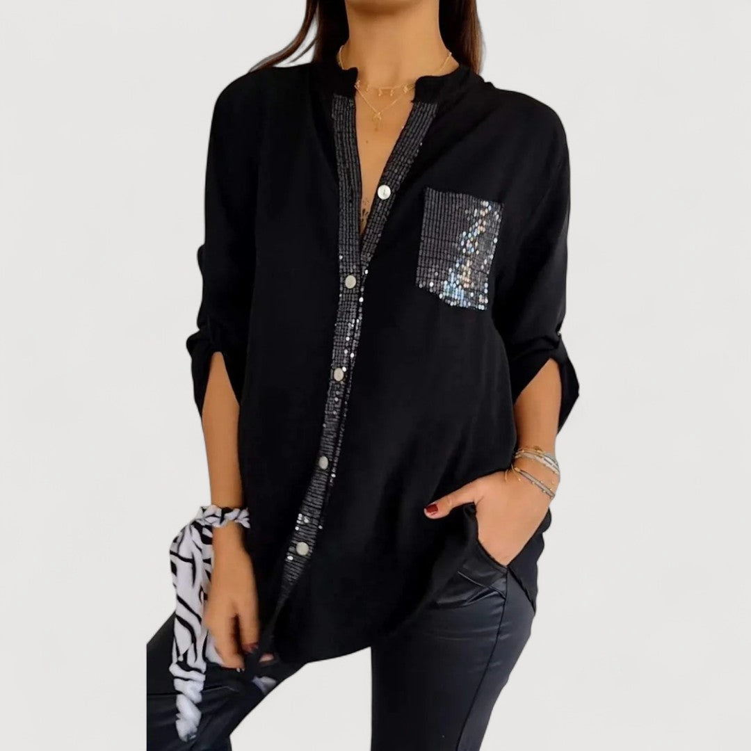 RENNA – SEQUIN DETAIL BLOUSE