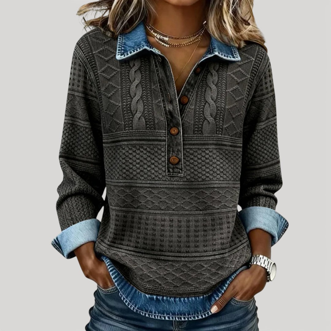 WYNIE – TEXTURED PRINT TOP