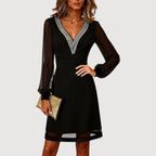 VALENNA – CHIC V-NECK DRESS