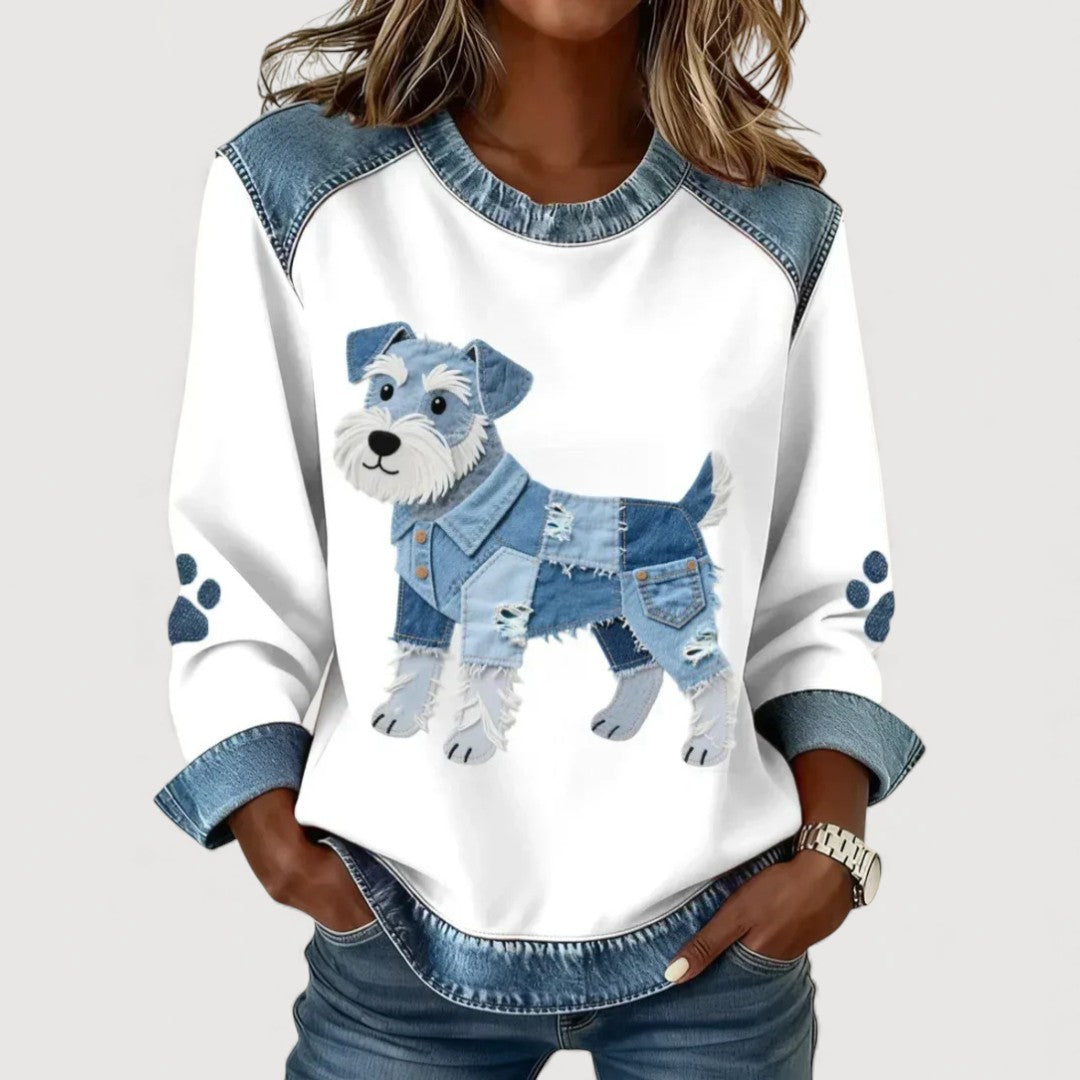 MARAVELLA – DOG PRINT TOP