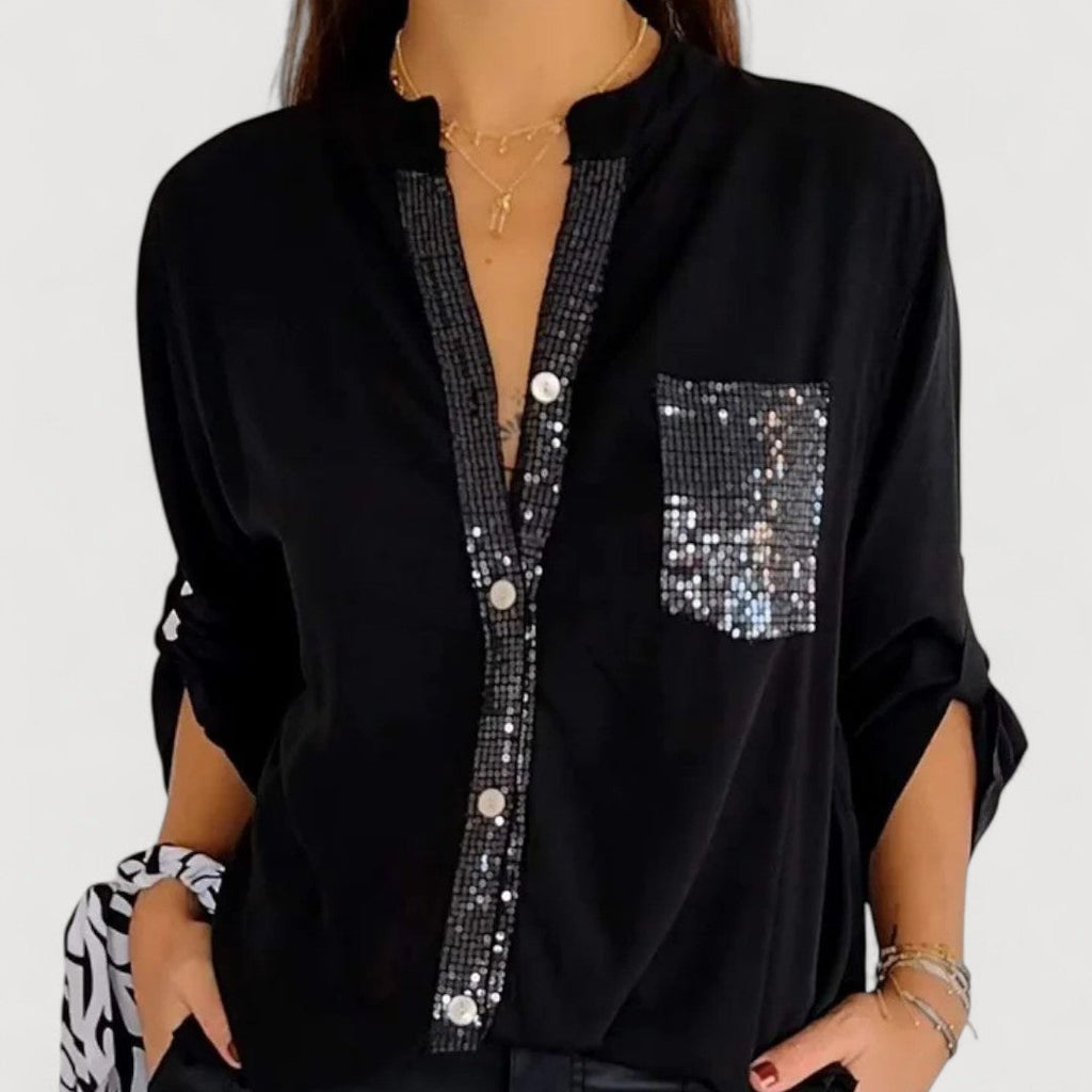 RENNA – SEQUIN DETAIL BLOUSE