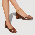 LIVANA – CROCO BLOCK HEELS