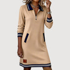 MARIETTA – CASUAL ZIP-NECK DRESS