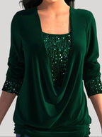 PHYLLIS – ELEGANT DRAPED TOP