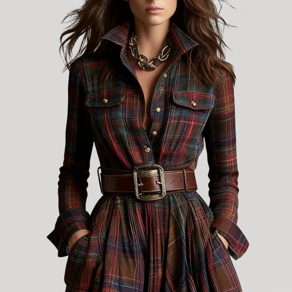 DARLENE – CLASSIC CHECK DRESS