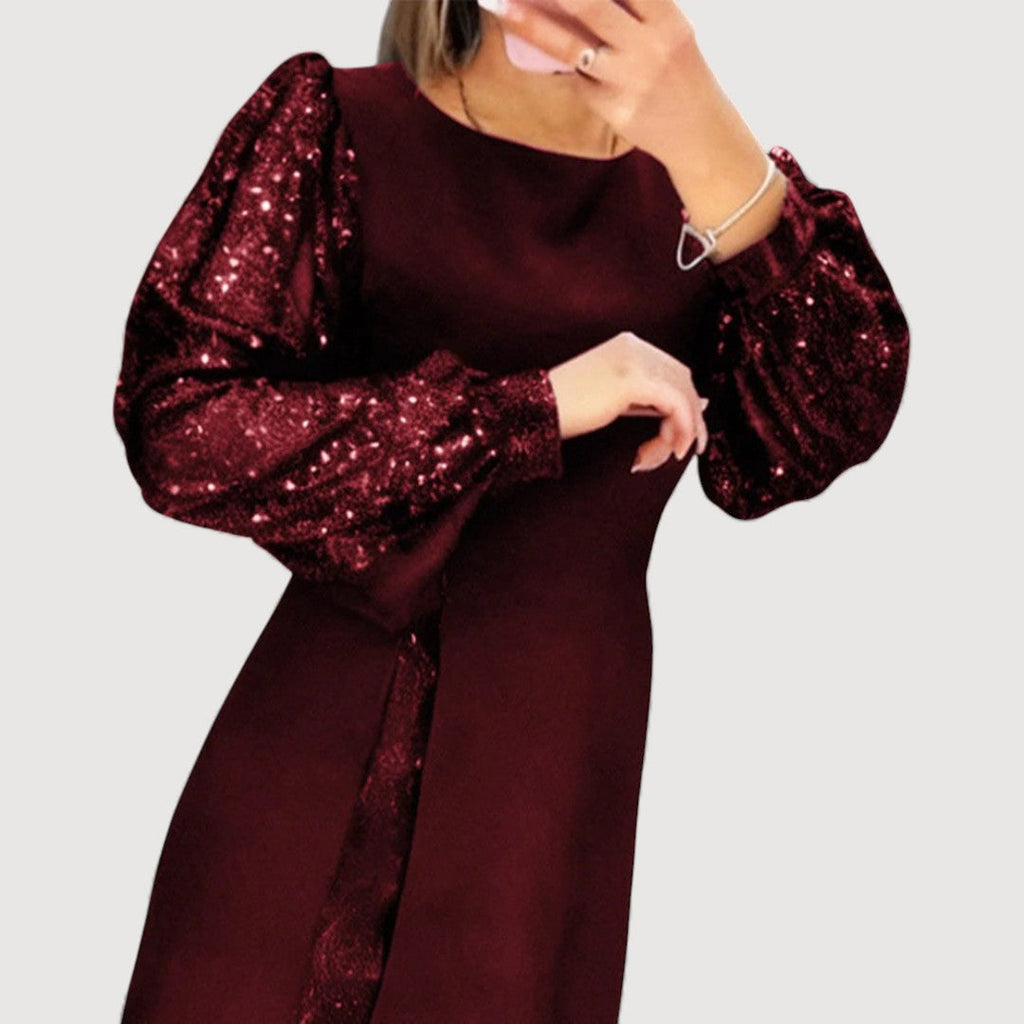 JESSICA – SEQUIN SLEEVE DRESS