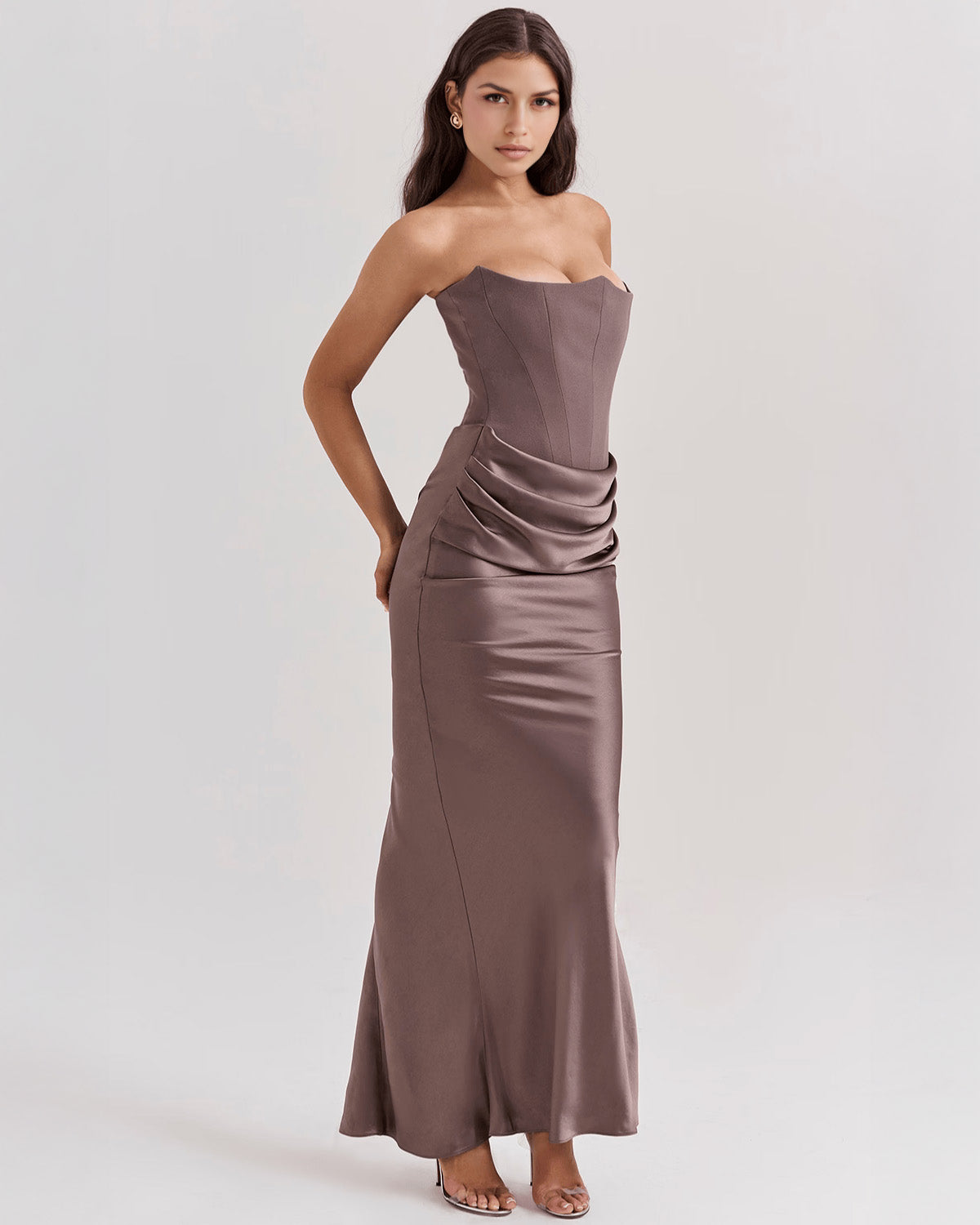 Rhea™ | Satin Maxi Dress