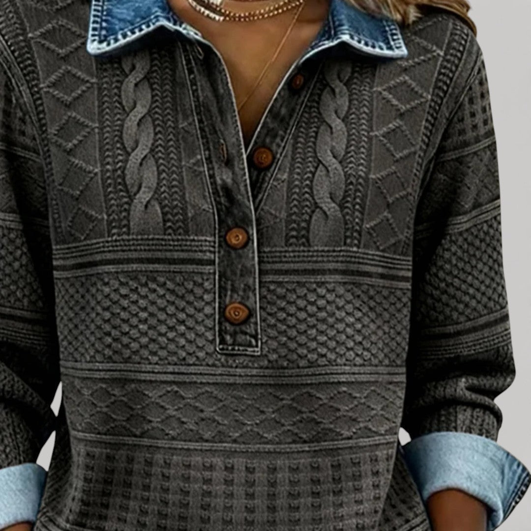 WYNIE – TEXTURED PRINT TOP