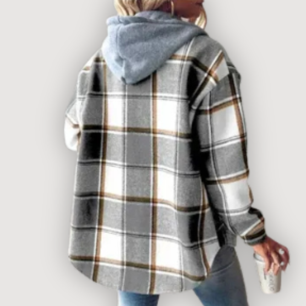 ROWAN – PLAID HOODED JACKET