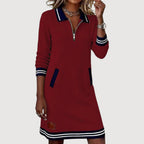 MARIETTA – CASUAL ZIP-NECK DRESS