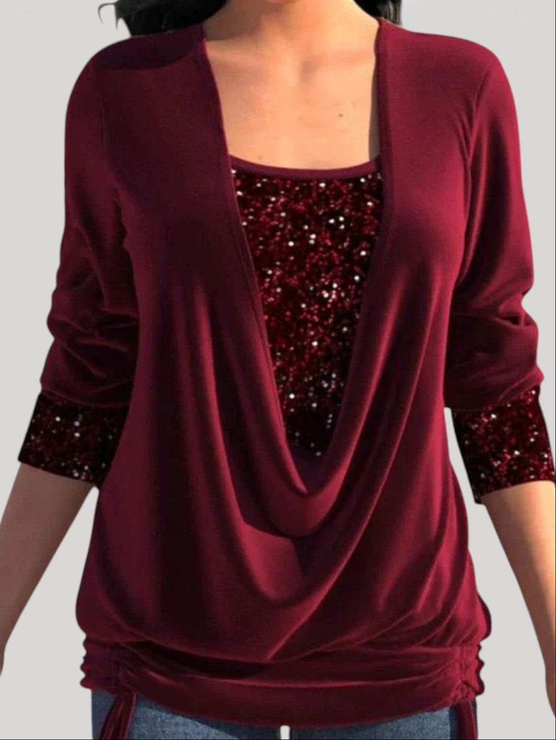 PHYLLIS – ELEGANT DRAPED TOP