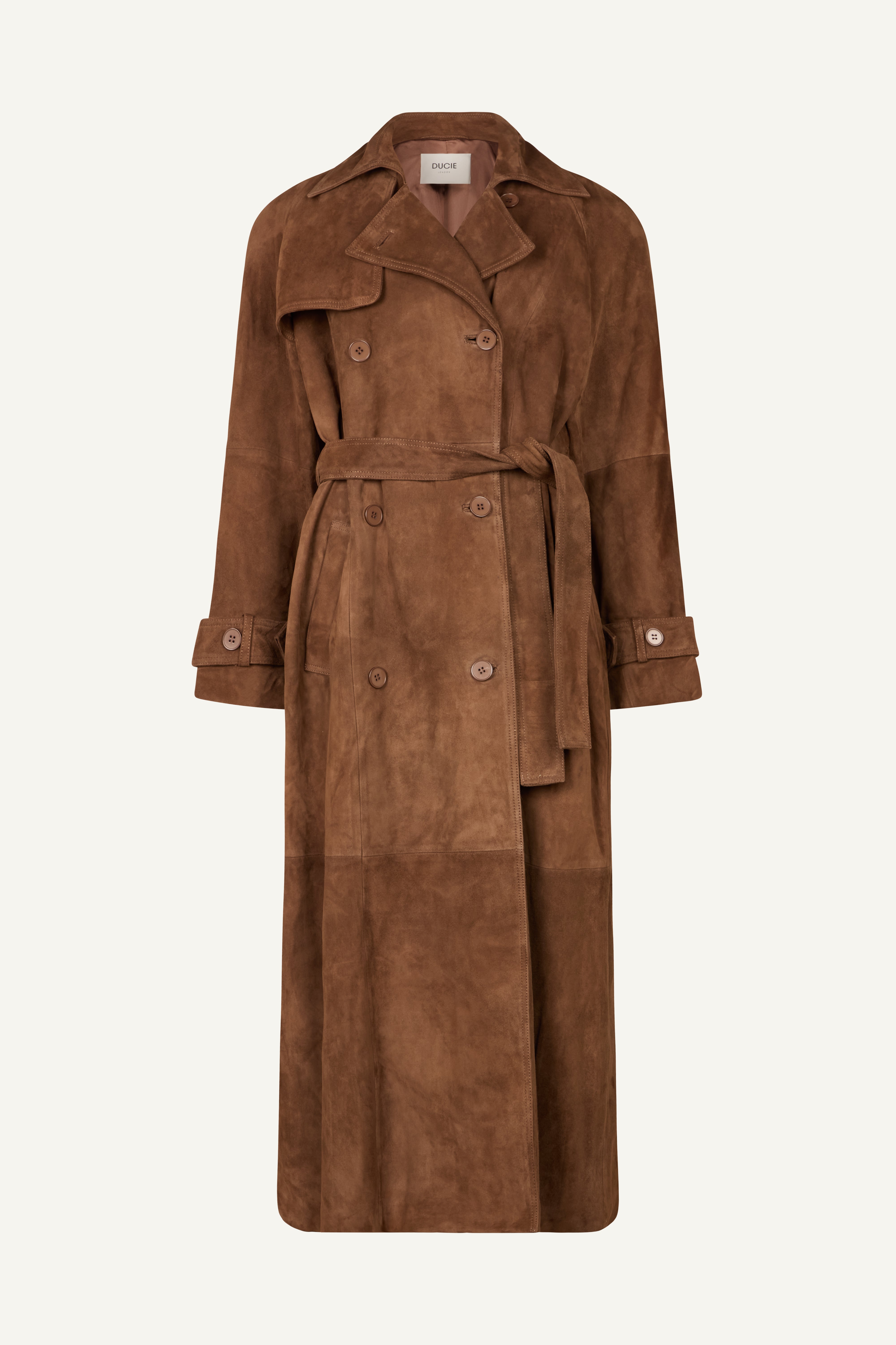 Clarinda™ | Suede Trench Coat