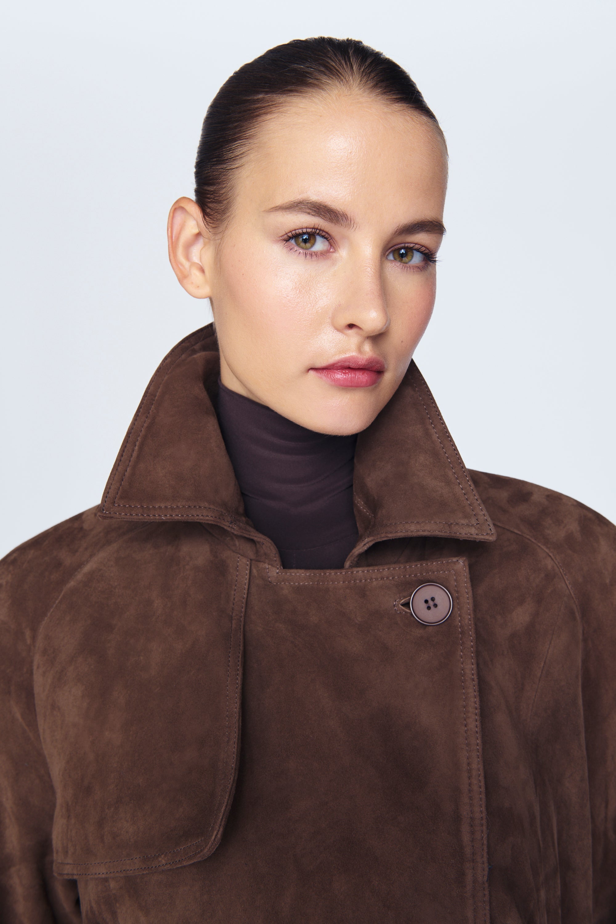 Clarinda™ | Suede Trench Coat