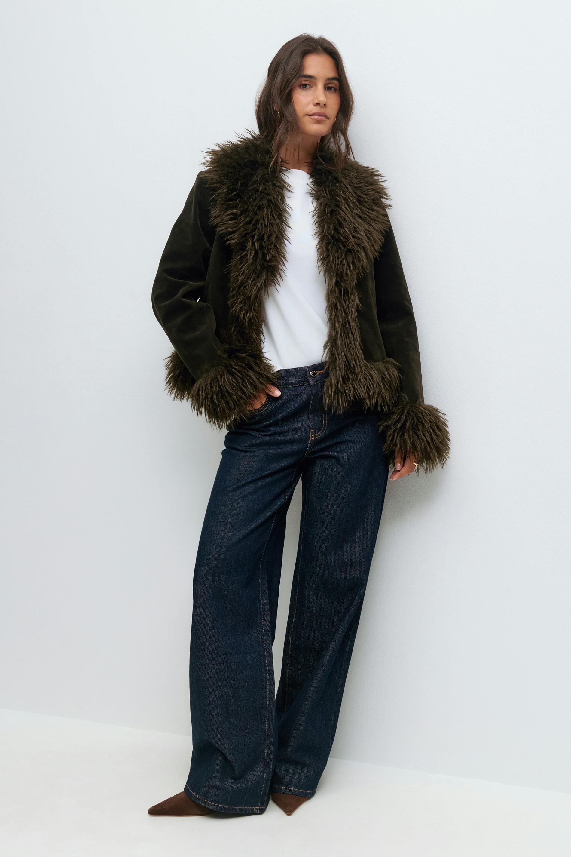 Faye™ | Faux Fur Trim Jacket