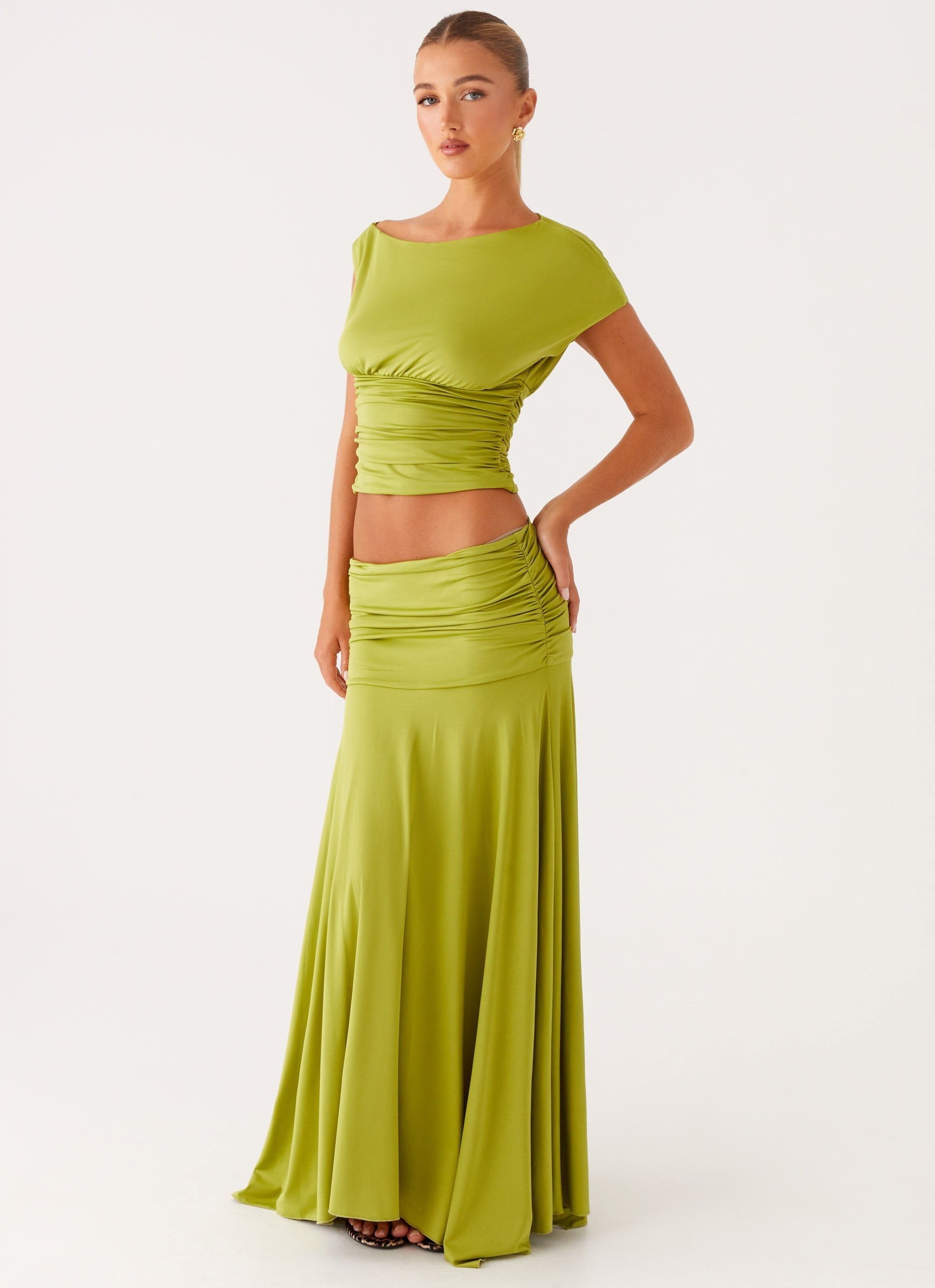 Talia™ | Ruched Maxi Skirt