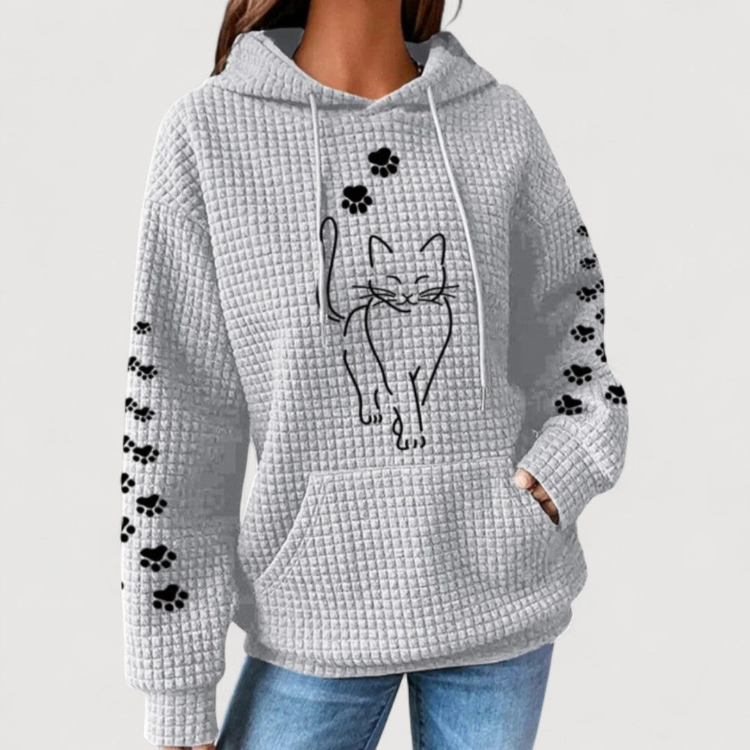 NELLY – CAT PRINT HOODIE