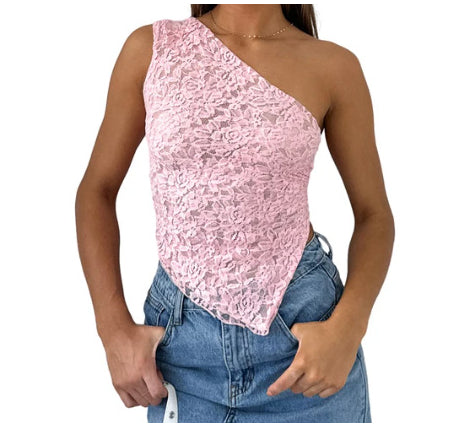 Alessia™ | Lace Asymmetrical Top