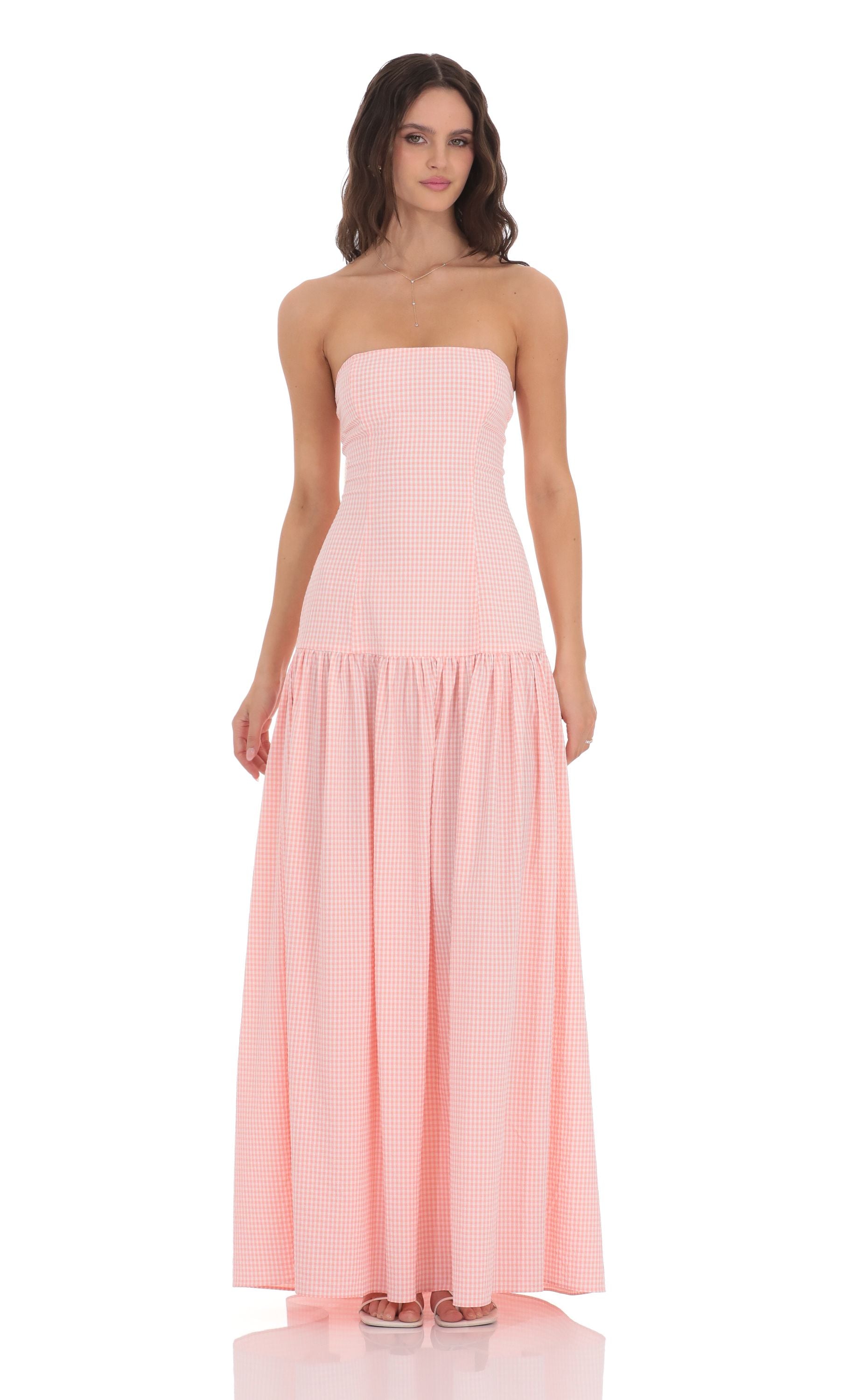 Valentina™ | Strapless Plaid Tube Dress