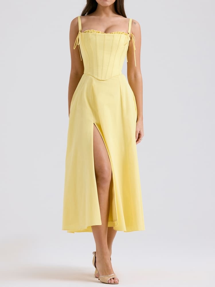 Soleil™ | Corset Midi Dress