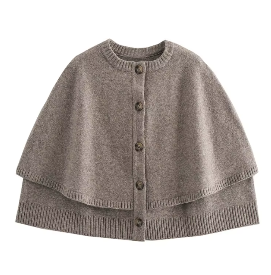 Arielle™ | Wool Blend Cape Cardigan