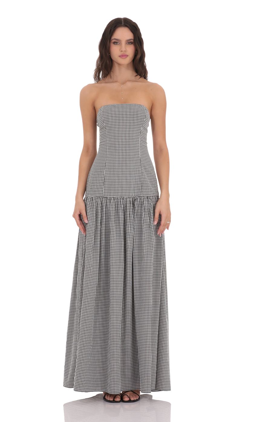 Valentina™ | Strapless Plaid Tube Dress